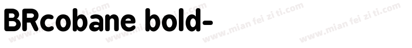 BRcobane bold字体转换